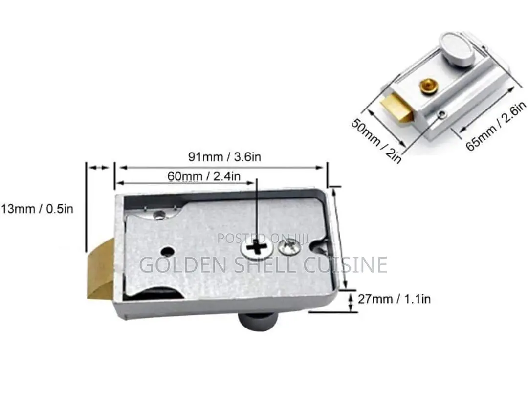 Mechanical Keyless Combination Keypad Rim Latch Door Lock Set