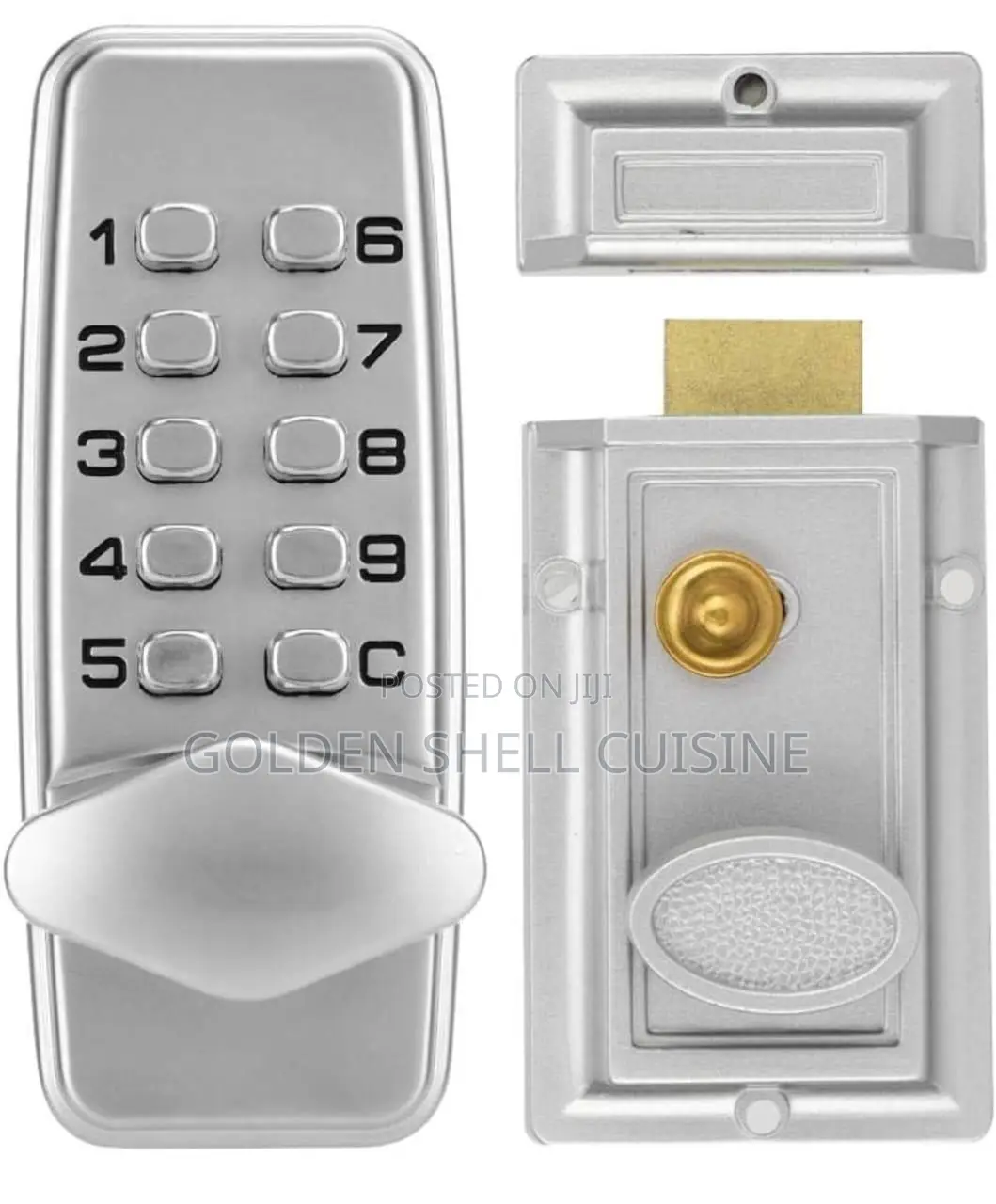 Mechanical Keyless Combination Keypad Rim Latch Door Lock Set