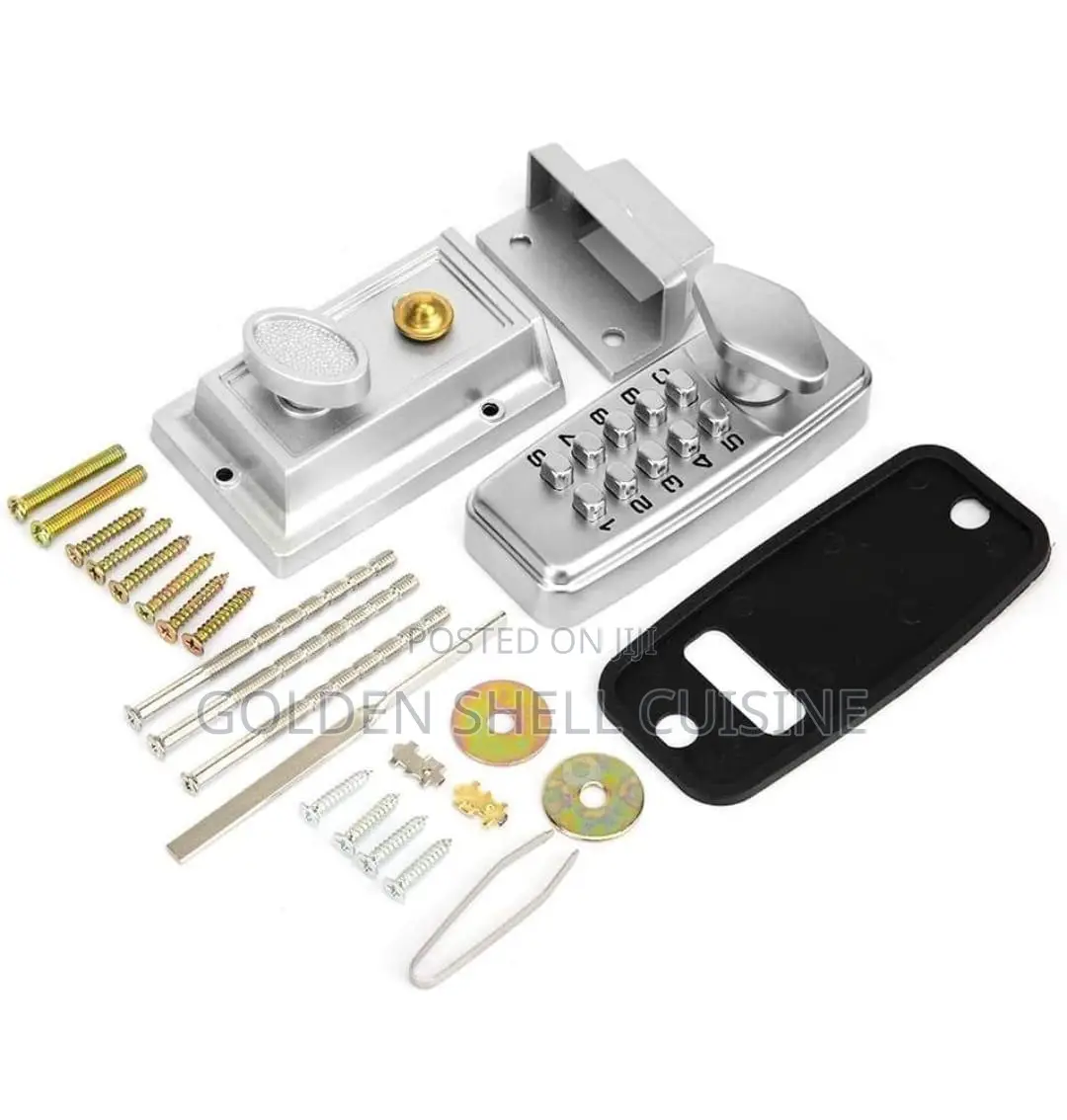 Mechanical Keyless Combination Keypad Rim Latch Door Lock Set