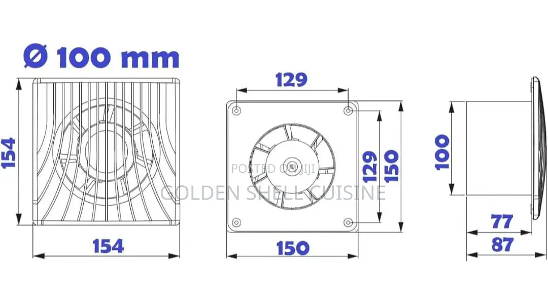 Awenta WA100 Ventilation Fan Ø100mm