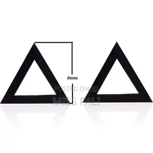 Black Edge Triangle Studs