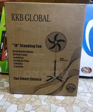 18" KKB GLOBAL Standing Fan Is a Super Powerful Motor Standing Fan