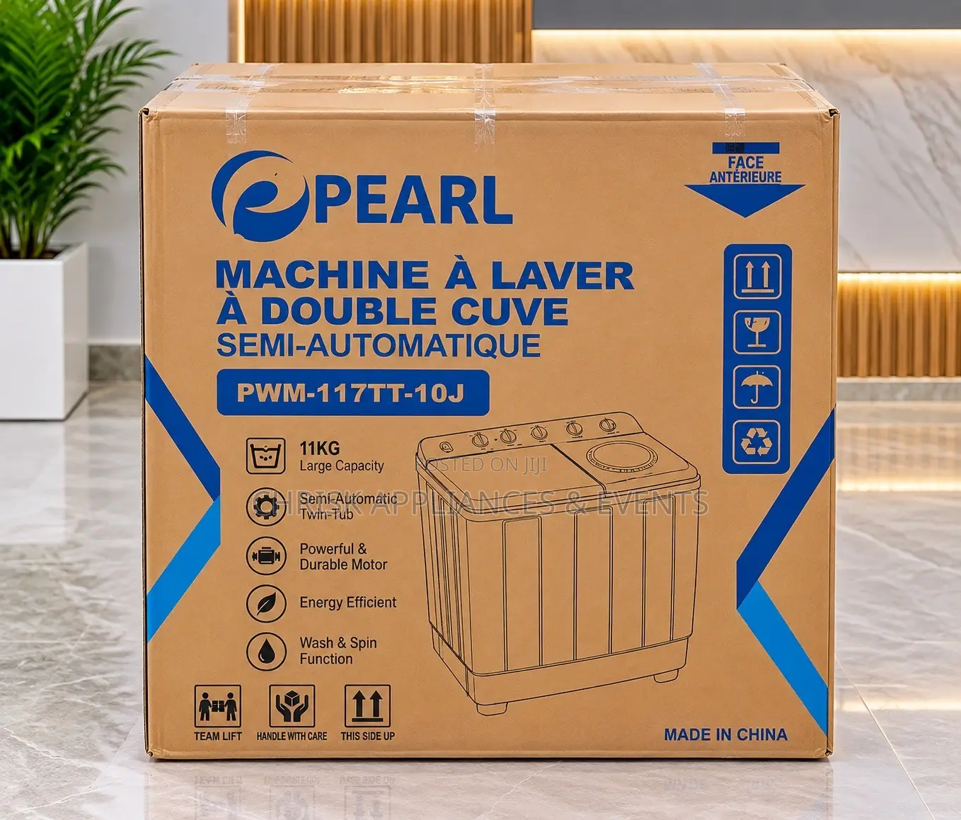 Pearl 11kg Semi-Automatic Washing Machine