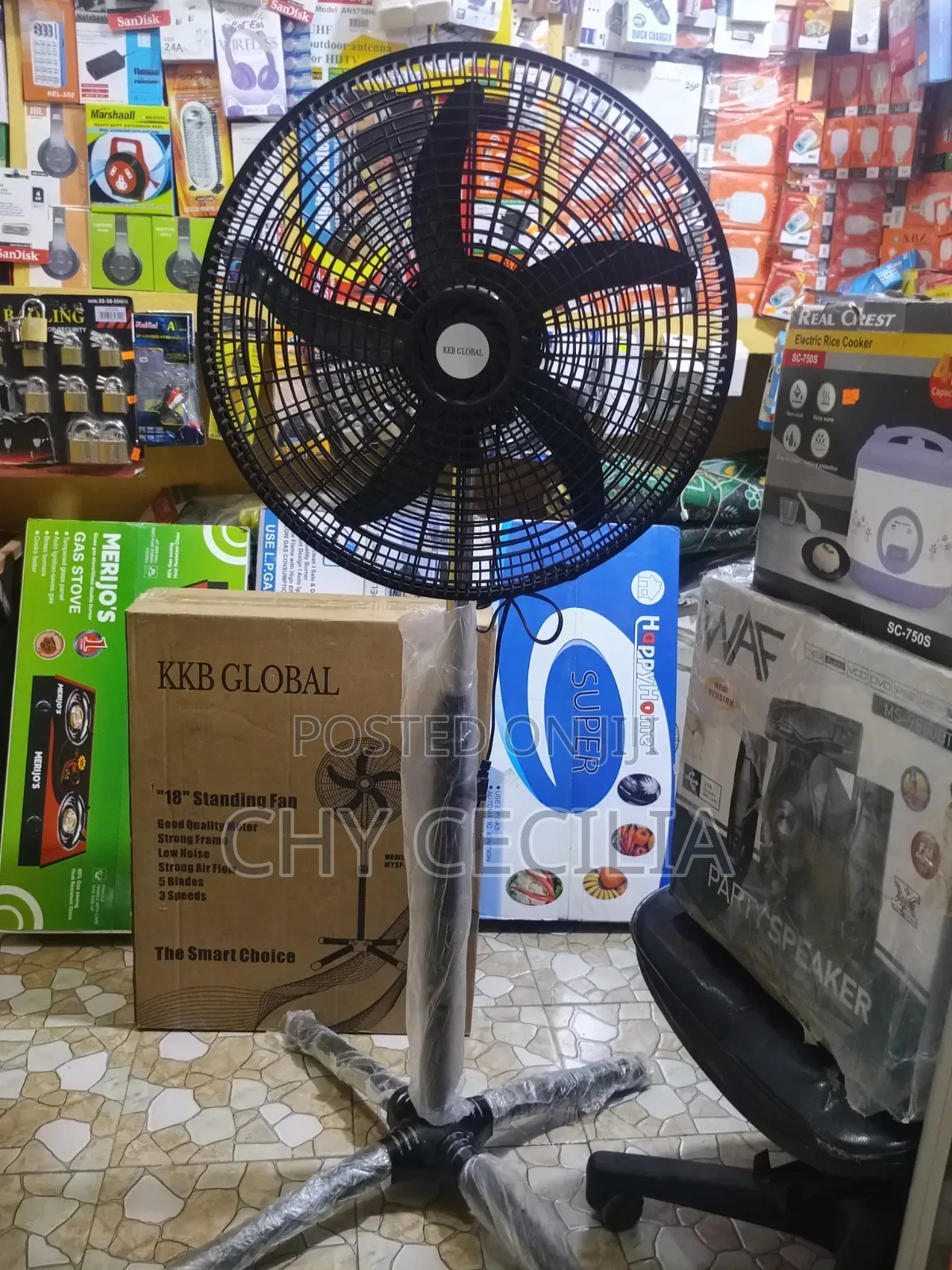 18" KKB GLOBAL Standing Fan Is a Super Powerful Motor Standing Fan