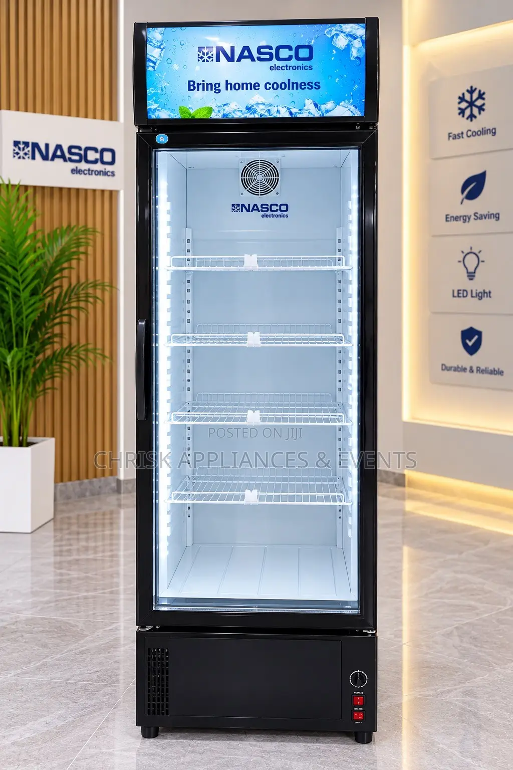 Nasco Nas-Fl360-1dr 298l Display Fridge