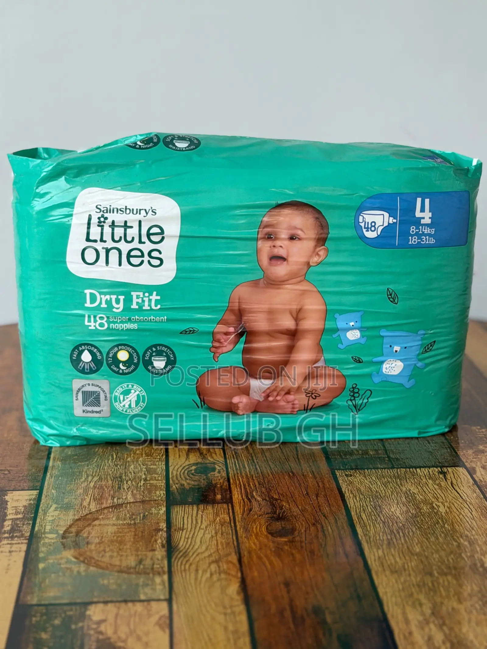 Sainsbury's Little Ones Dry Fit Nappies Size 4 - 48 Pack (UK)