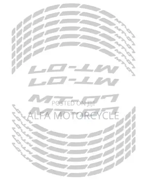Yamaha MT-07 Reflective Wheel Rim Sticker Set 2014–2023