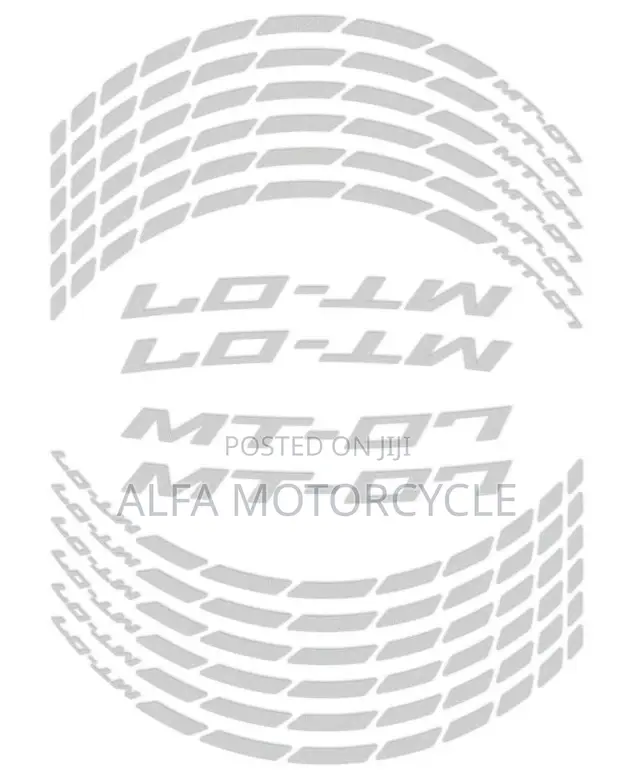 Yamaha MT-07 Reflective Wheel Rim Sticker Set 2014–2023