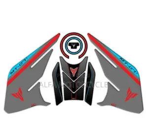 Yamaha MT-07 Tank Pad Set Red-Grey 2021–2024