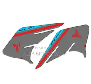 Yamaha MT-07 Tank Pad Set Red-Grey 2021–2024