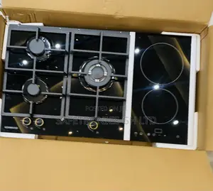 Grab Secure * Black Kenwood 3 Gas 2 Electric Hob