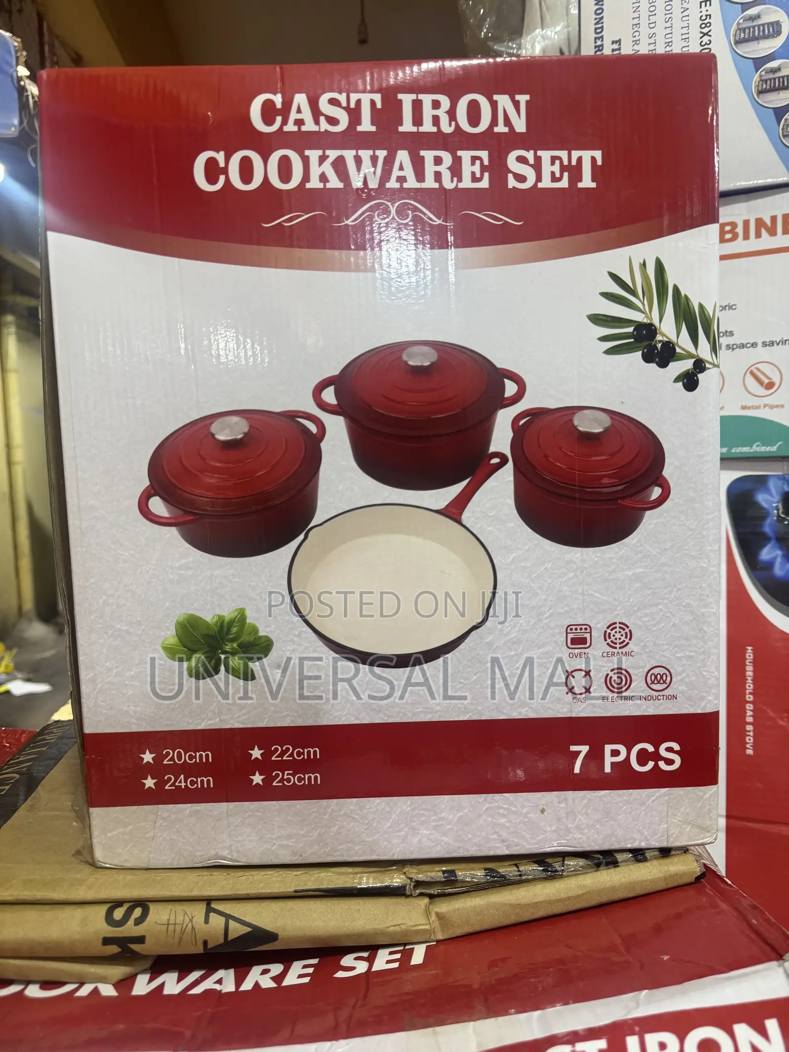 7pcs Cast Iron Cookware Set