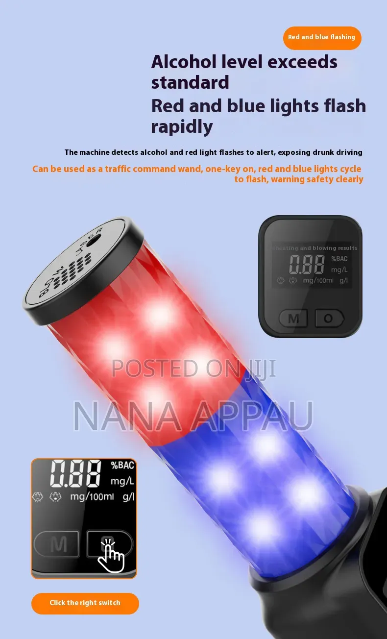 Portable Digital Baton Alcohol Tester (Breathalyzer)