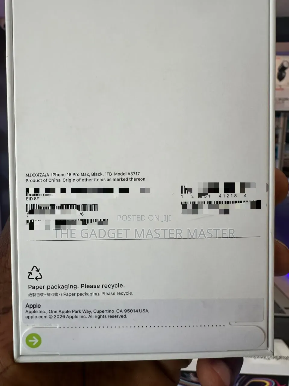 New Apple iPhone 18 Pro Max 1 TB Black