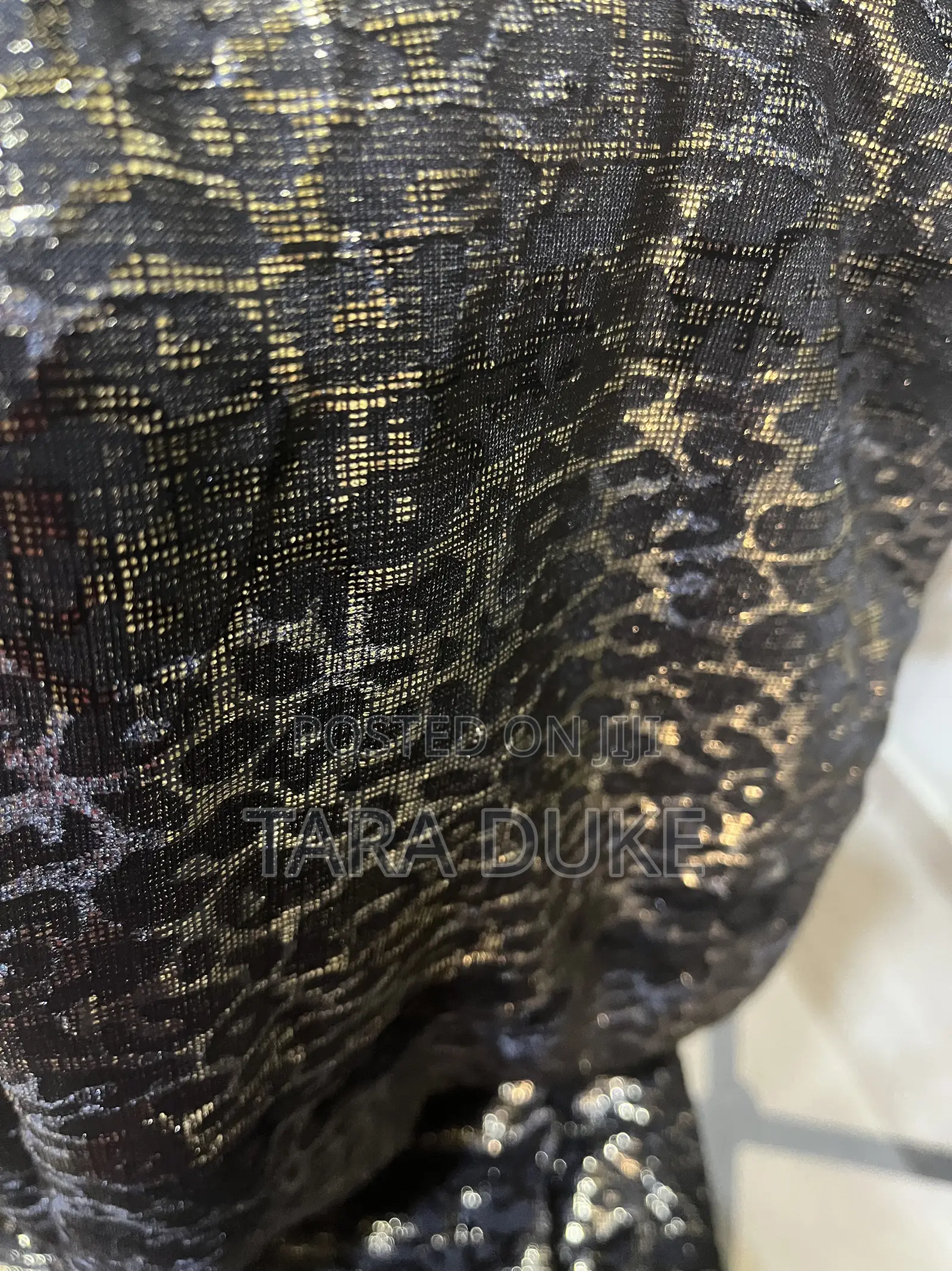 Leopard Gold and Black Fabric
