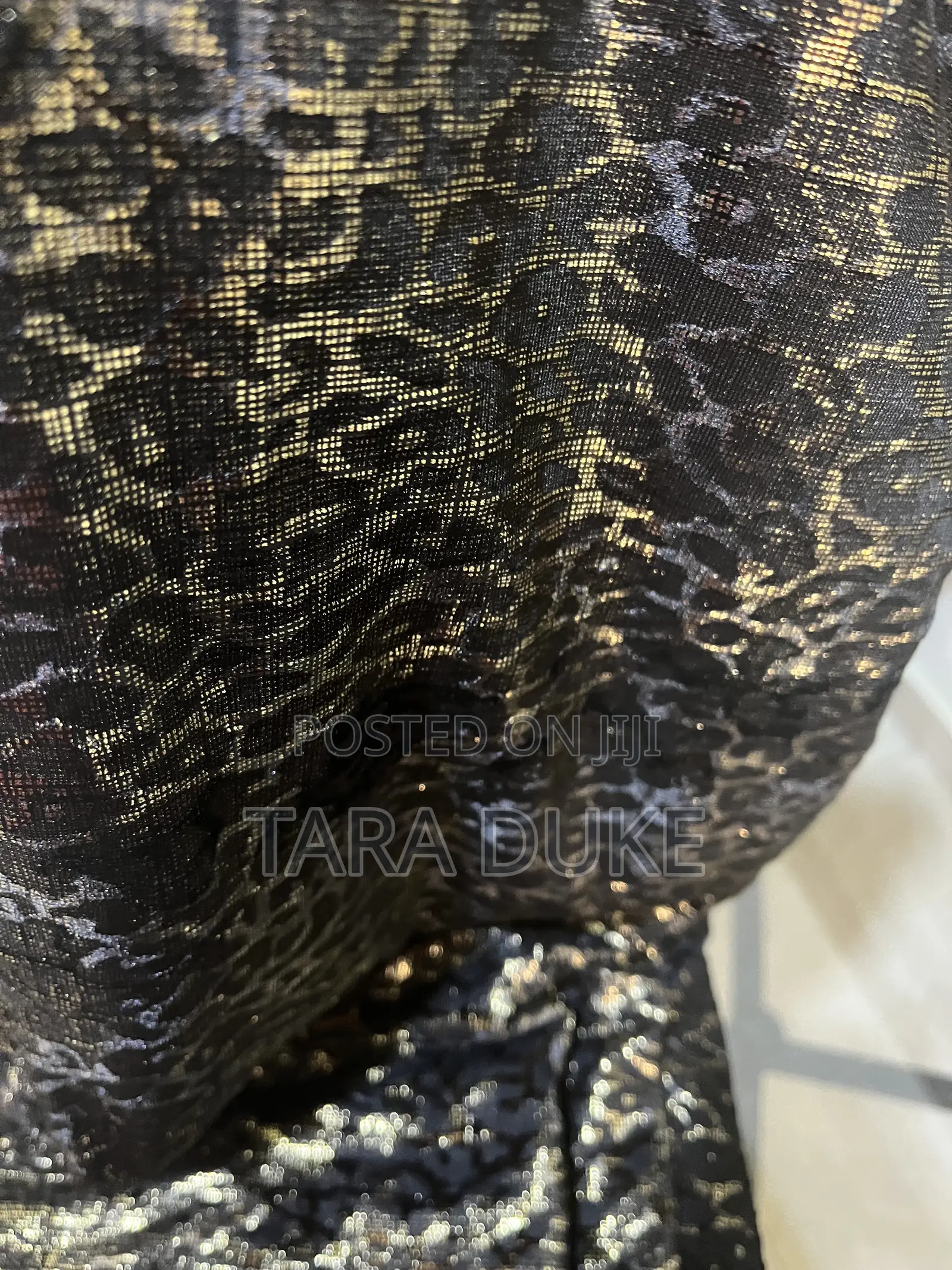 Leopard Gold and Black Fabric