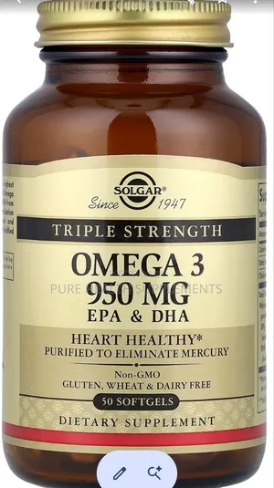 Solgar Omega-3, Epa 504 Dha 378, Triple Strength 950 Mg, 50 Softgels