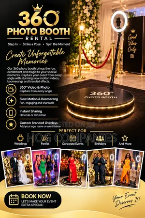360 Photo Booth for Hire - Weddings, Parties and Events| Accra