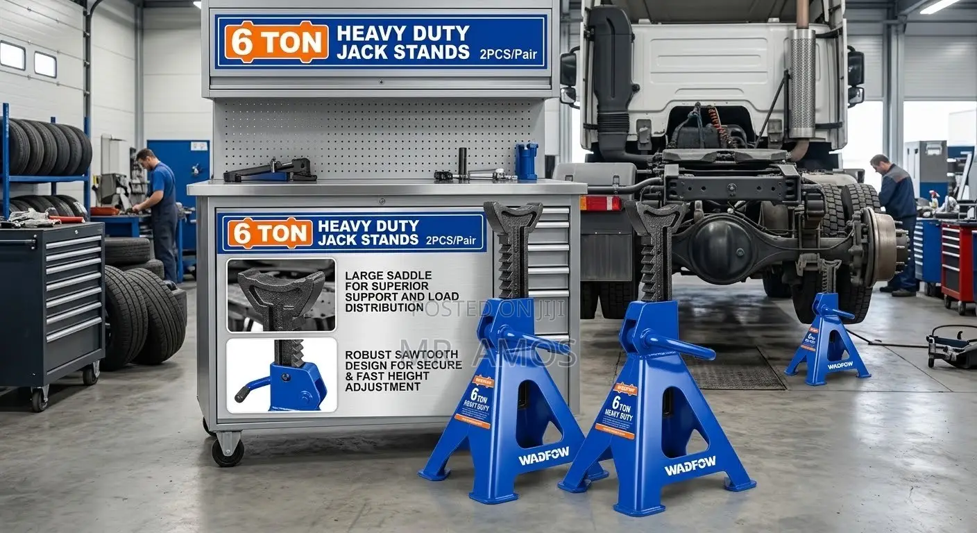 6 Ton Heavy Duty Jack Stands 2 Pair - WHJS0601