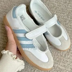 Adidas Samba Mary Jane | WHITE BLUE STRIPES