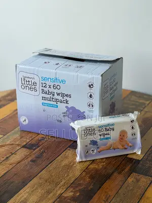 Little Ones Sensitive Baby Wipes 60 Pack - Fragrance Free (UK)