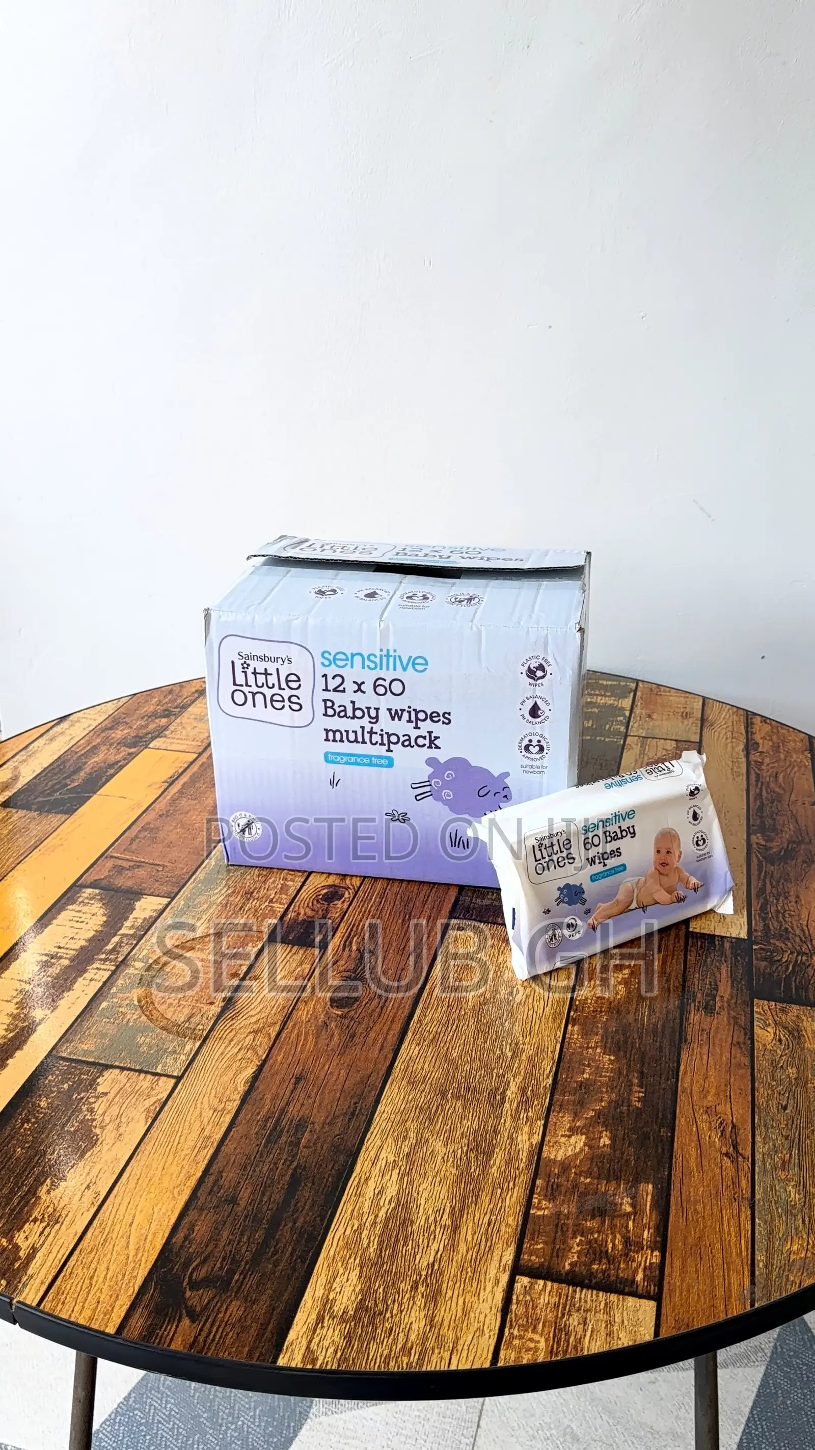 Little Ones Sensitive Baby Wipes 60 Pack - Fragrance Free (UK)