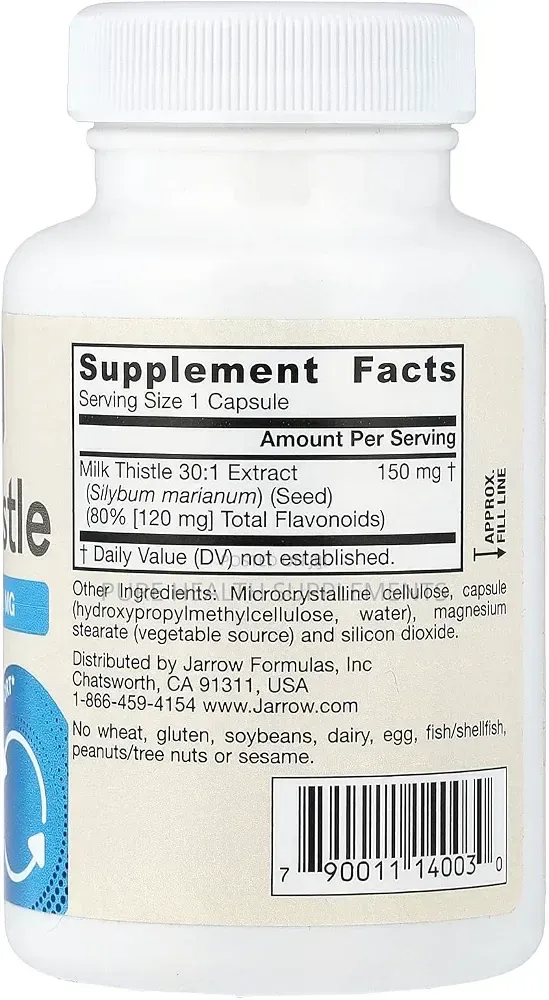 Milk Thistle 150 Mg, Liver Health (120 Mg Silymarin), 100 Veg Caps