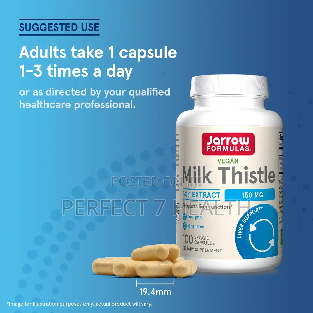 Milk Thistle 150 Mg, Liver Health (120 Mg Silymarin), 100 Veg Caps