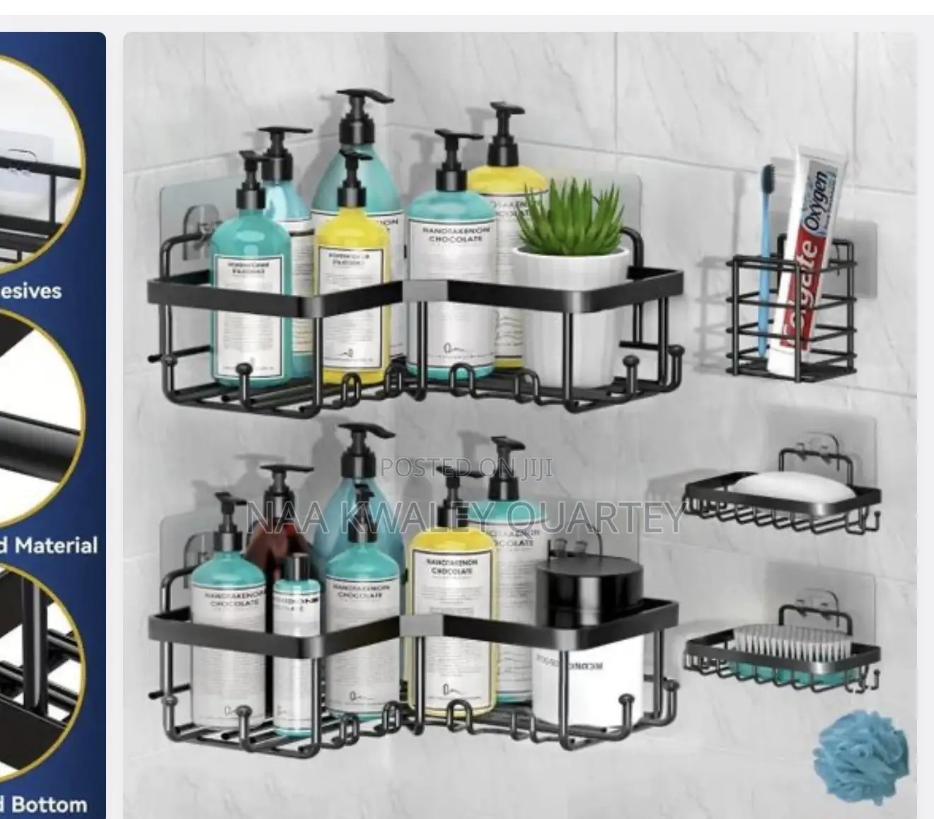5pcs Corner Shower Caddy Set