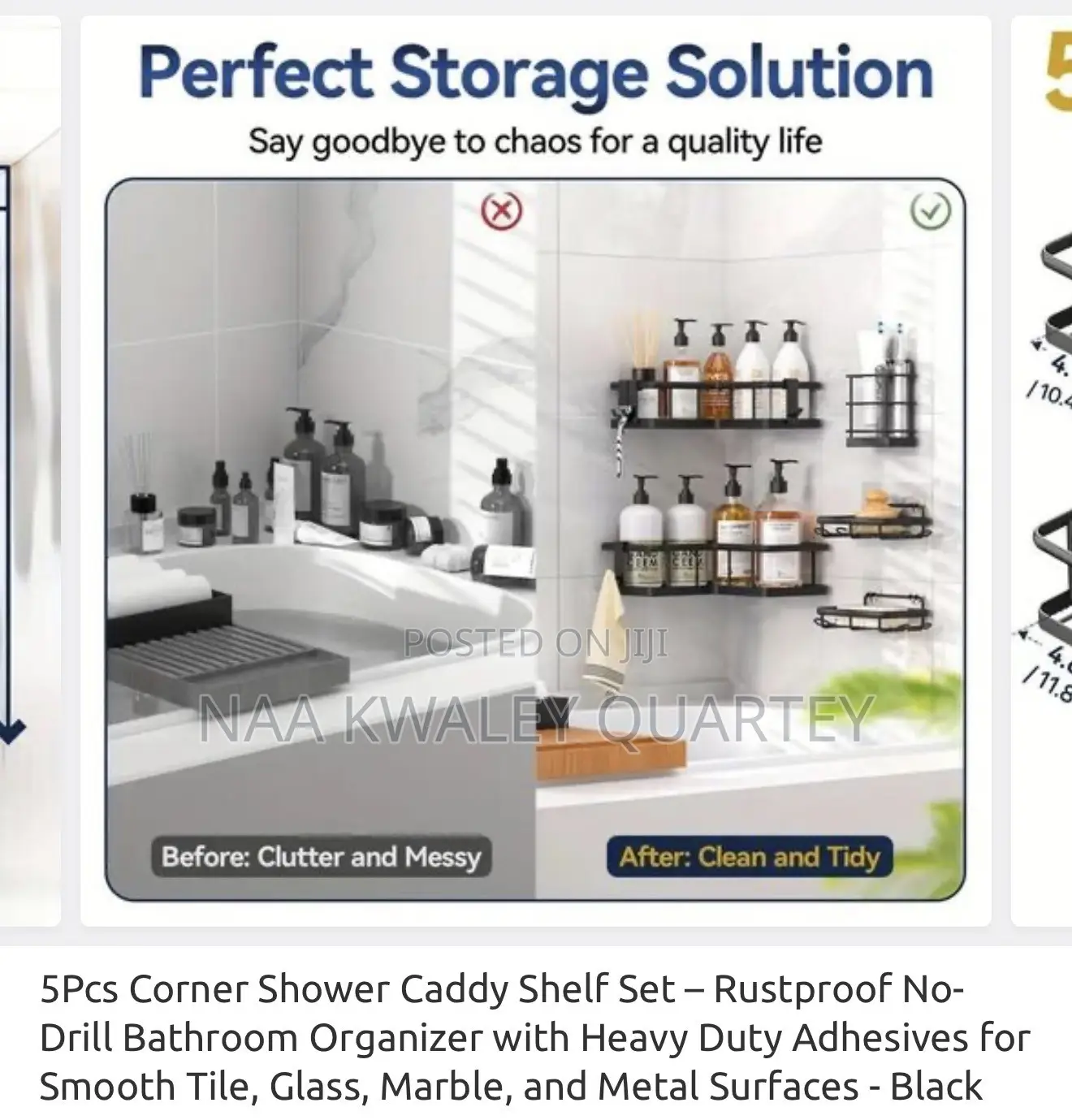 5pcs Corner Shower Caddy Set