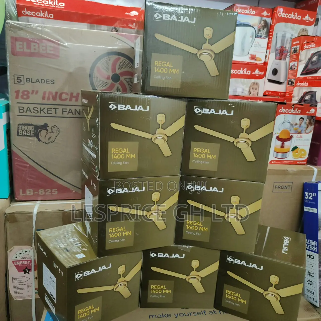 Long Lasting Original 1400mm Long Blade Ceiling Fan From Bajaj