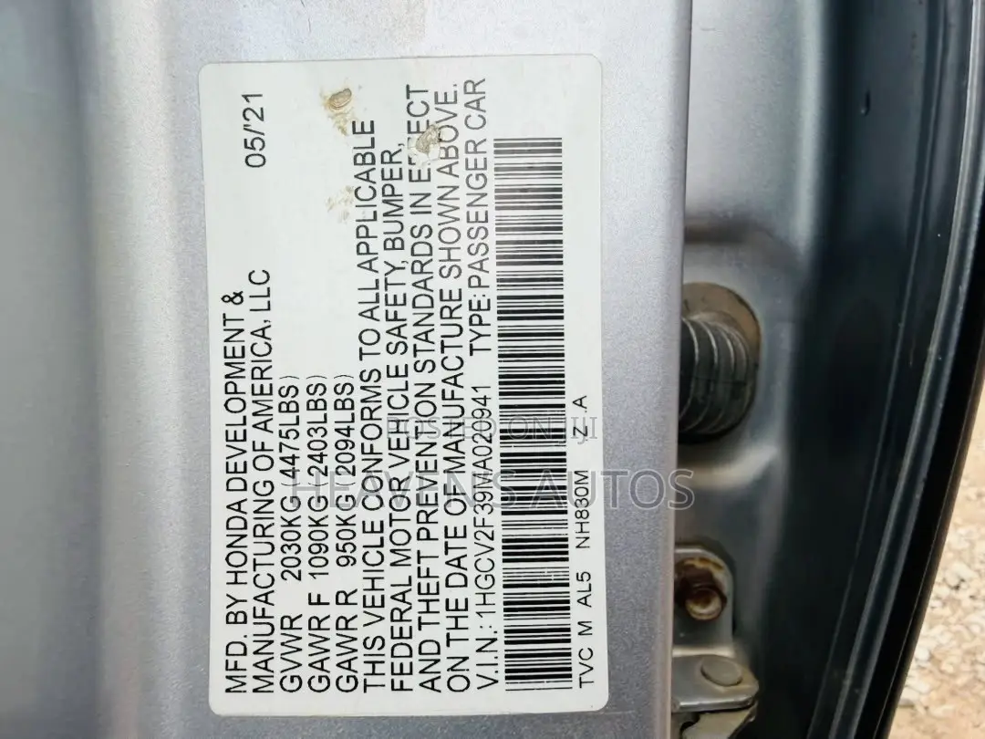 Honda Accord 2022 Silver