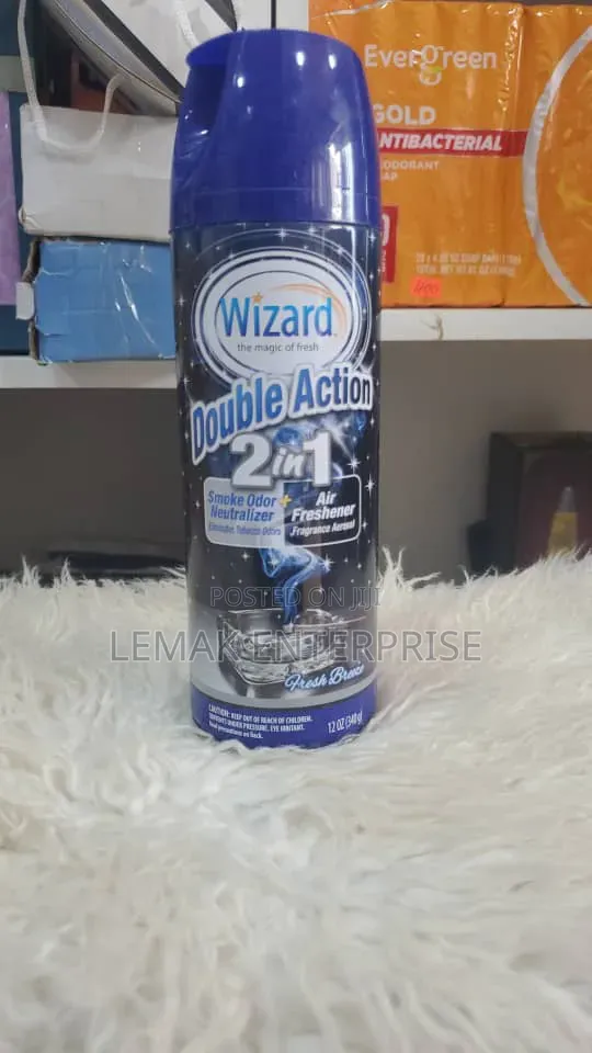 Wizard Double Action Smoke Odor Neutralizer Air Freshener Spray