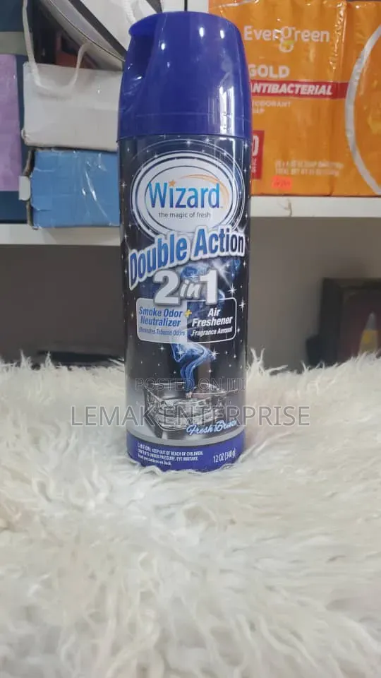Wizard Double Action Smoke Odor Neutralizer Air Freshener Spray