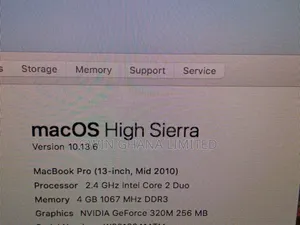 Laptop Apple MacBook Pro 2010 4GB Intel Core 2 Duo HDD 250GB