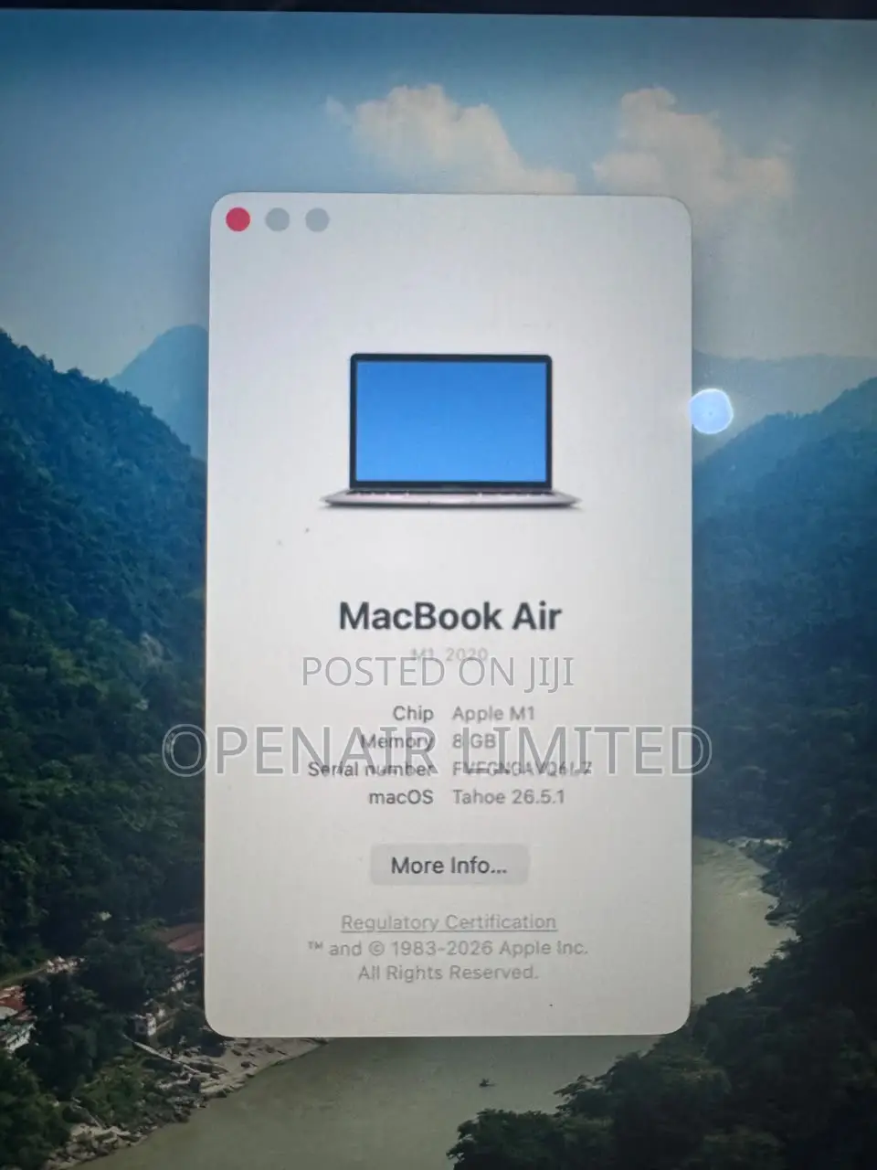 Laptop Apple MacBook Air 8GB Apple M1 SSD 256GB