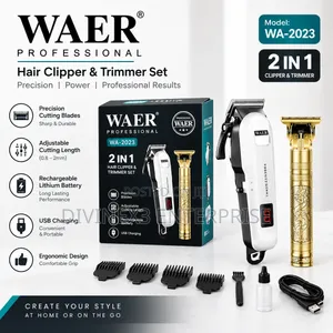 WAER Professional 2-in-1 Hair Clipper Trimmer Set