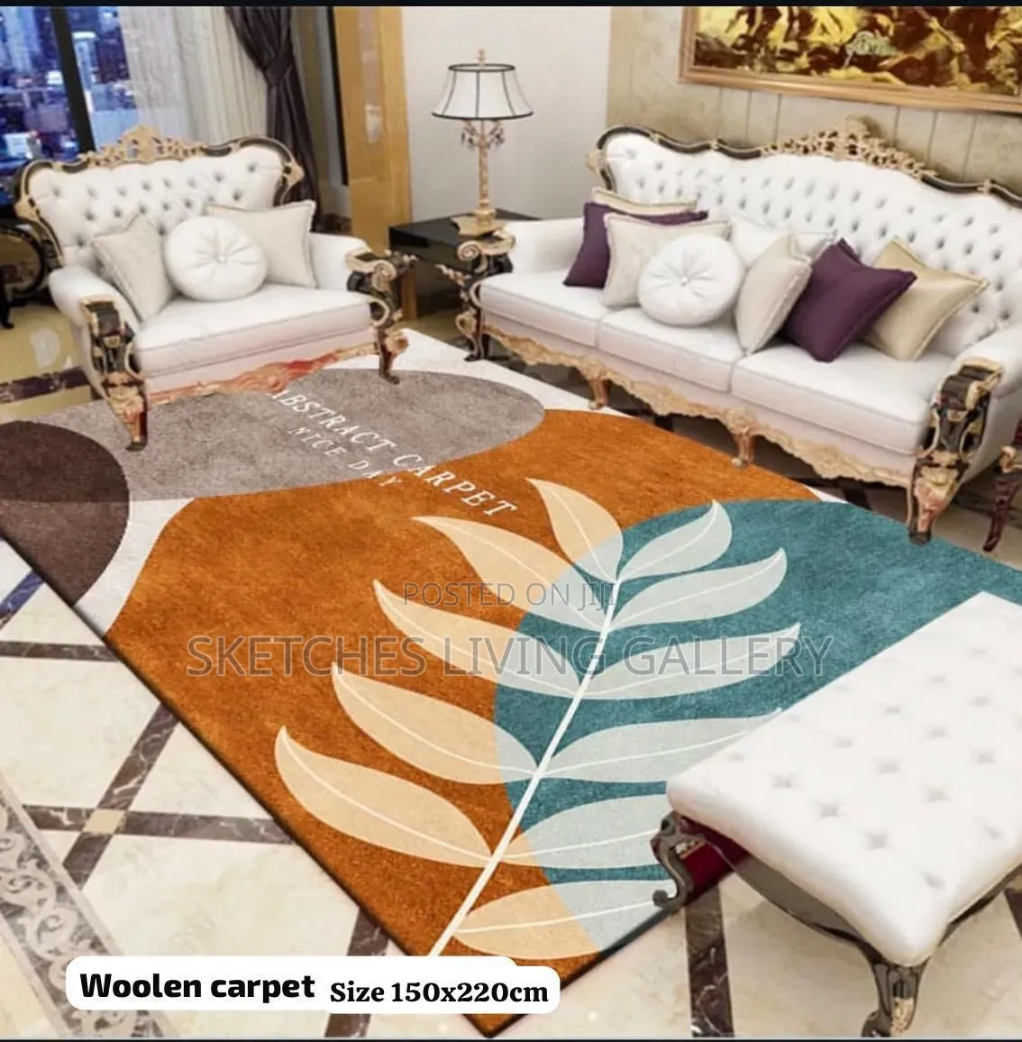 Elegant Woolen Rugs for Living Room