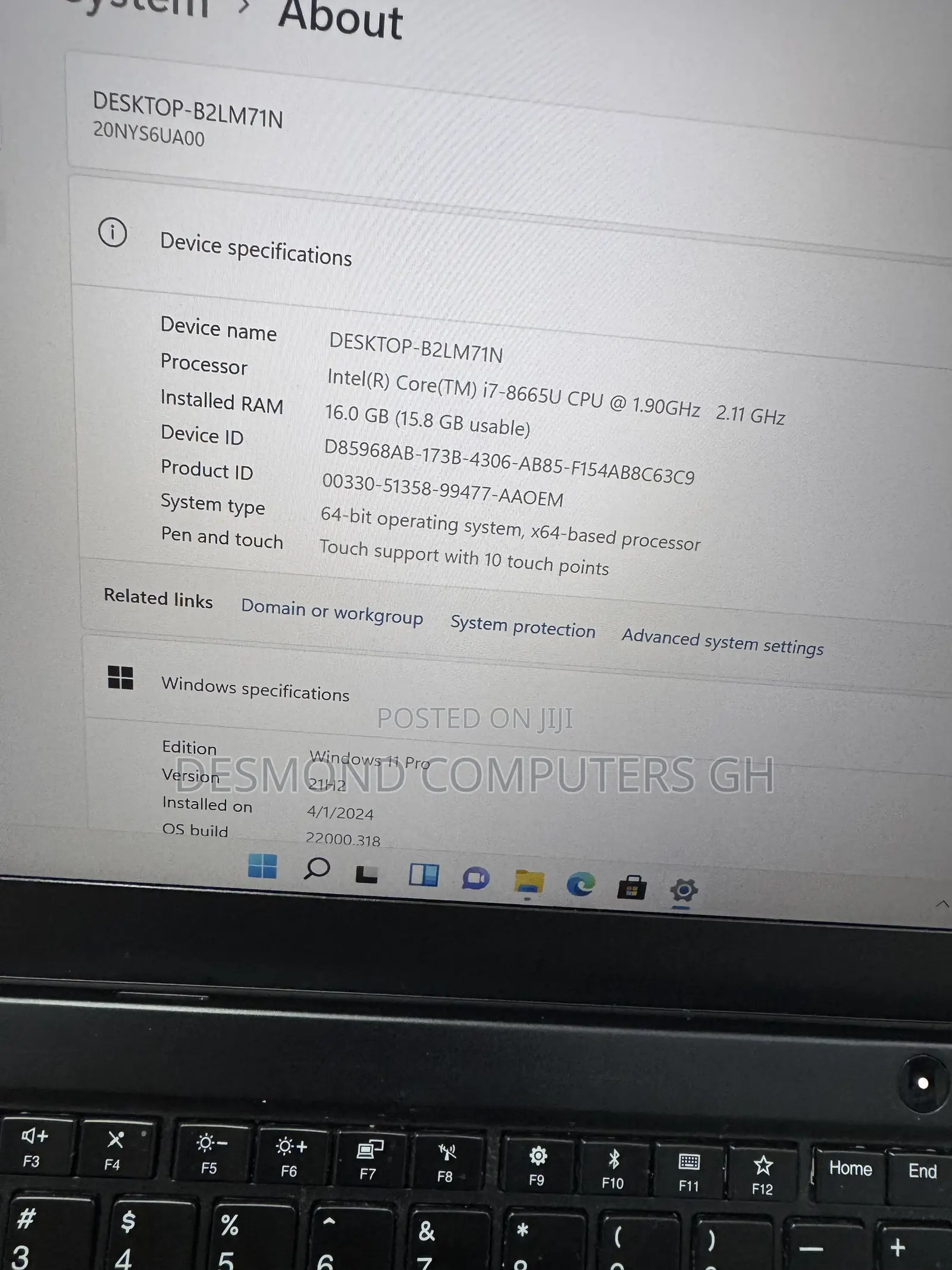 Laptop Lenovo ThinkPad T490s 16GB Intel Core i7 SSD 256GB