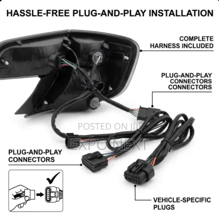 Toyota Camry Spider 2012-2014 Led Black Tail Lights Set