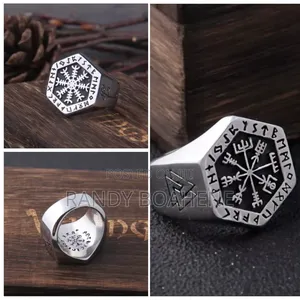 Viking Compass Runic Ring