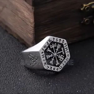 Viking Compass Runic Ring