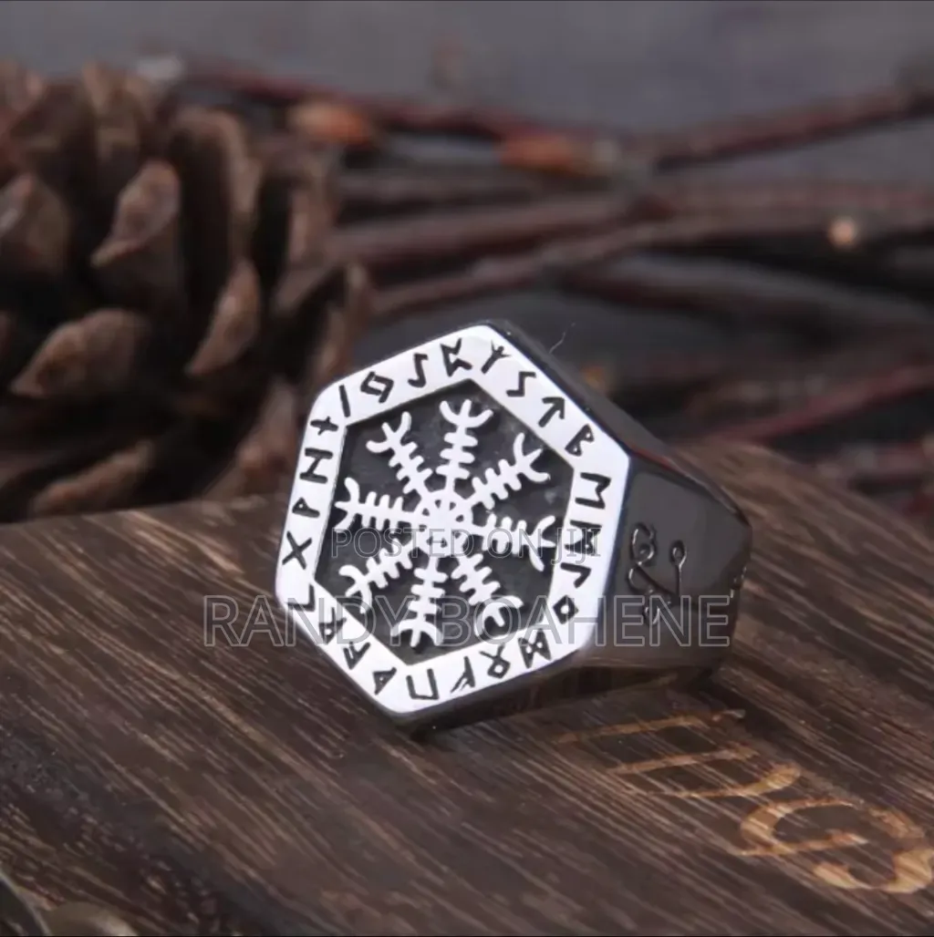 Viking Compass Runic Ring