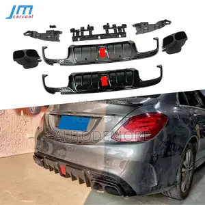 Mercedes Benz C300 Rear Bumper Diffuser With Led