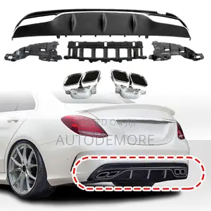 Mercedes Benz C300 Rear Bumper Diffuser With Led