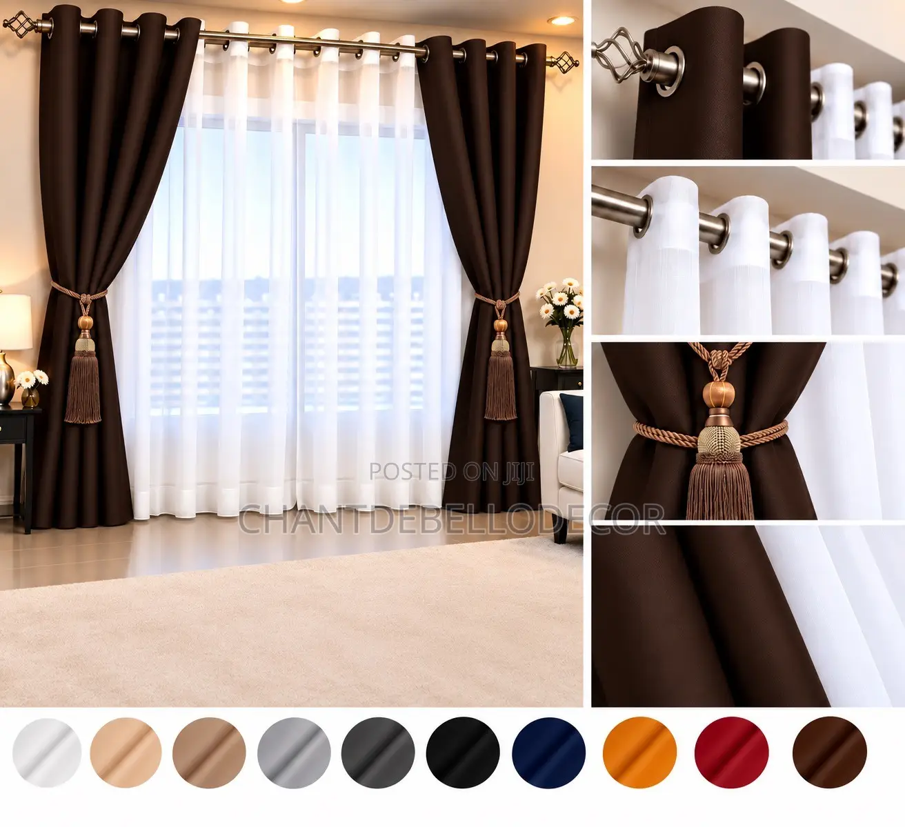 Premium Blackout Curtains With Voile