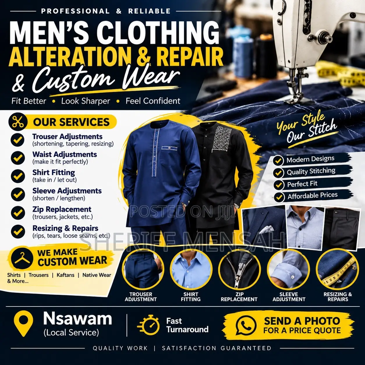 Men’s Clothing Alteration Repair – Nsawam
