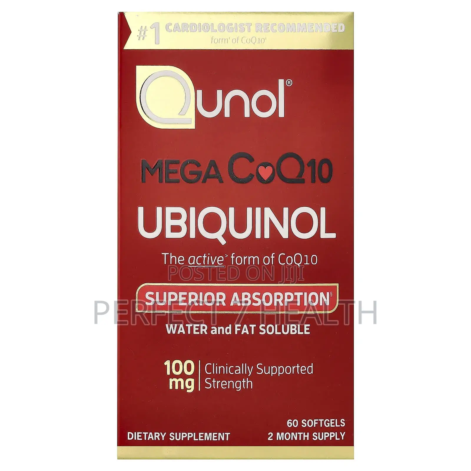 Mega CoQ10 Ubiquinol 100 Mg, Heart, Blood Pressure, 60/100 Softgels