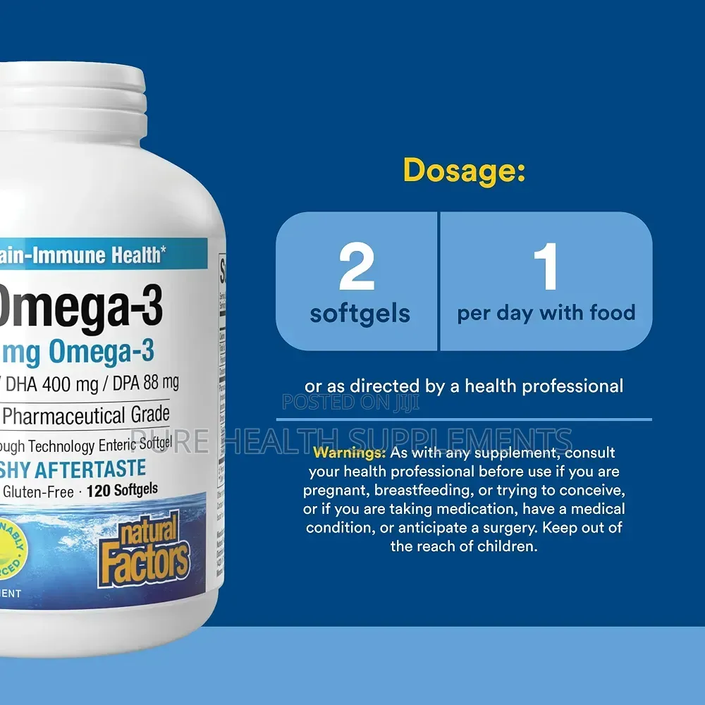 Rx Omega-3, 1260 Mg, Brain Heart Eye Nerve Joint Health 120 Softgels