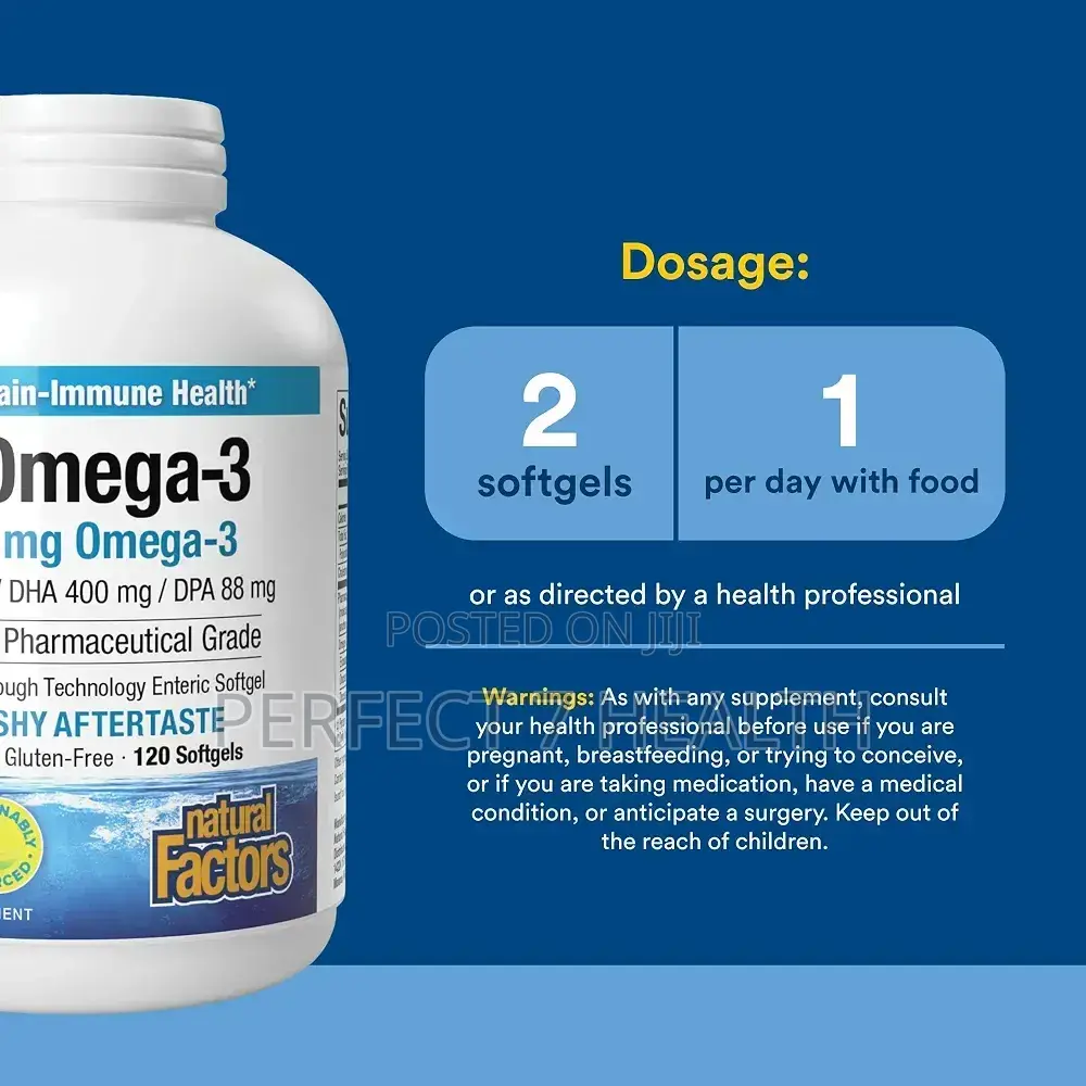 Rx Omega-3, 1260 Mg, Brain Heart Eye Nerve Joint Health 120 Softgels